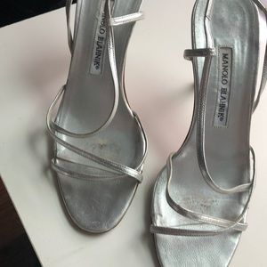 Beautiful Sexy Silver pair of Manolo Blahnik